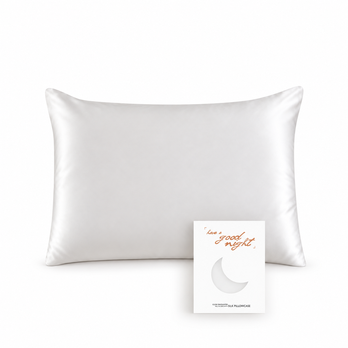Funda de almohada de seda de 22 momme en color marfil