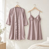 Camisón y bata de seda de morera · 19 y 22 momme