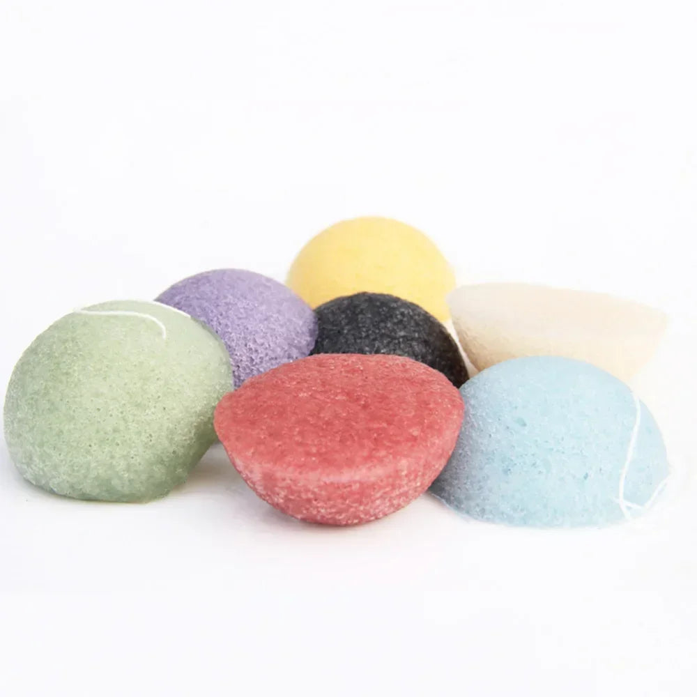 1Pc Puff Natural Cleanse Exfoliator Puff Face Cleaning Sponge Round Shape Konjac Face Washing Facial Tools Wholesale 2025
