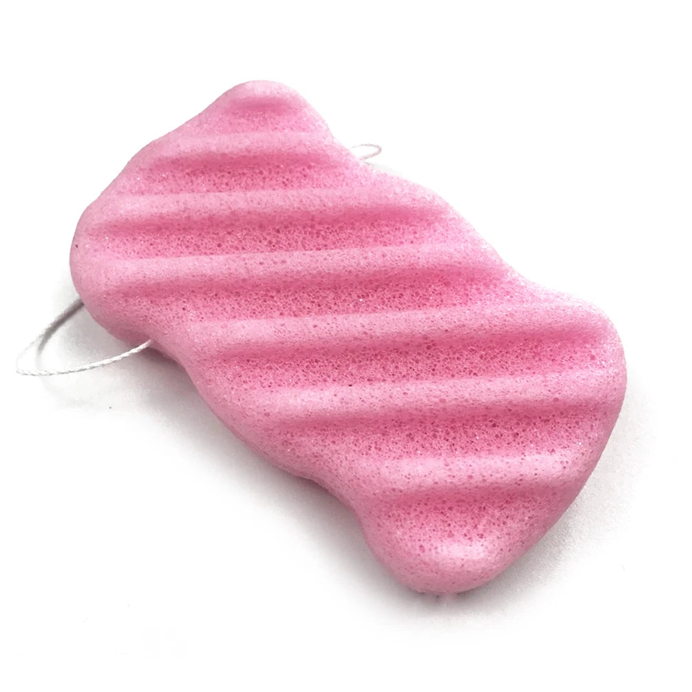 1/12Pcs 6 Colors Hemisphere Natural Konjac Sponge Cosmetic Puff Face Cleaning Sponge Face Washing Flutter Makeup Tools