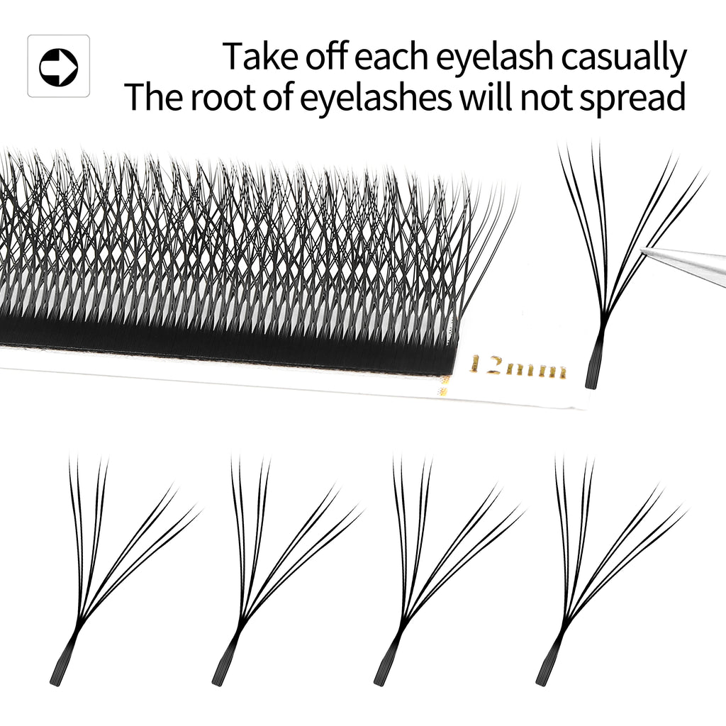 XIUSUZAKI L/LU/M Curl YY 3D 4D 5D W Eyelashes Extensions Soft Natural W Lashes Extensions Premade Volume Fans False Lashes Shop