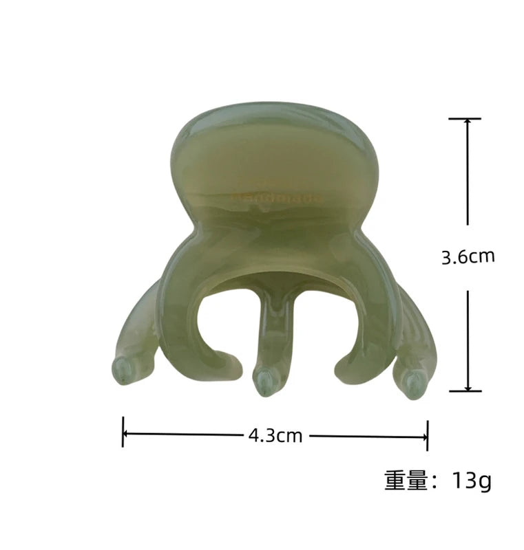 Pinza para el Pelo de Acetato Dorada Estilo Pulpo