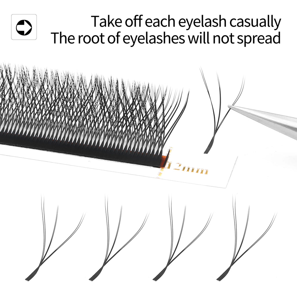 XIUSUZAKI L/LU/M Curl YY 3D 4D 5D W Eyelashes Extensions Soft Natural W Lashes Extensions Premade Volume Fans False Lashes Shop