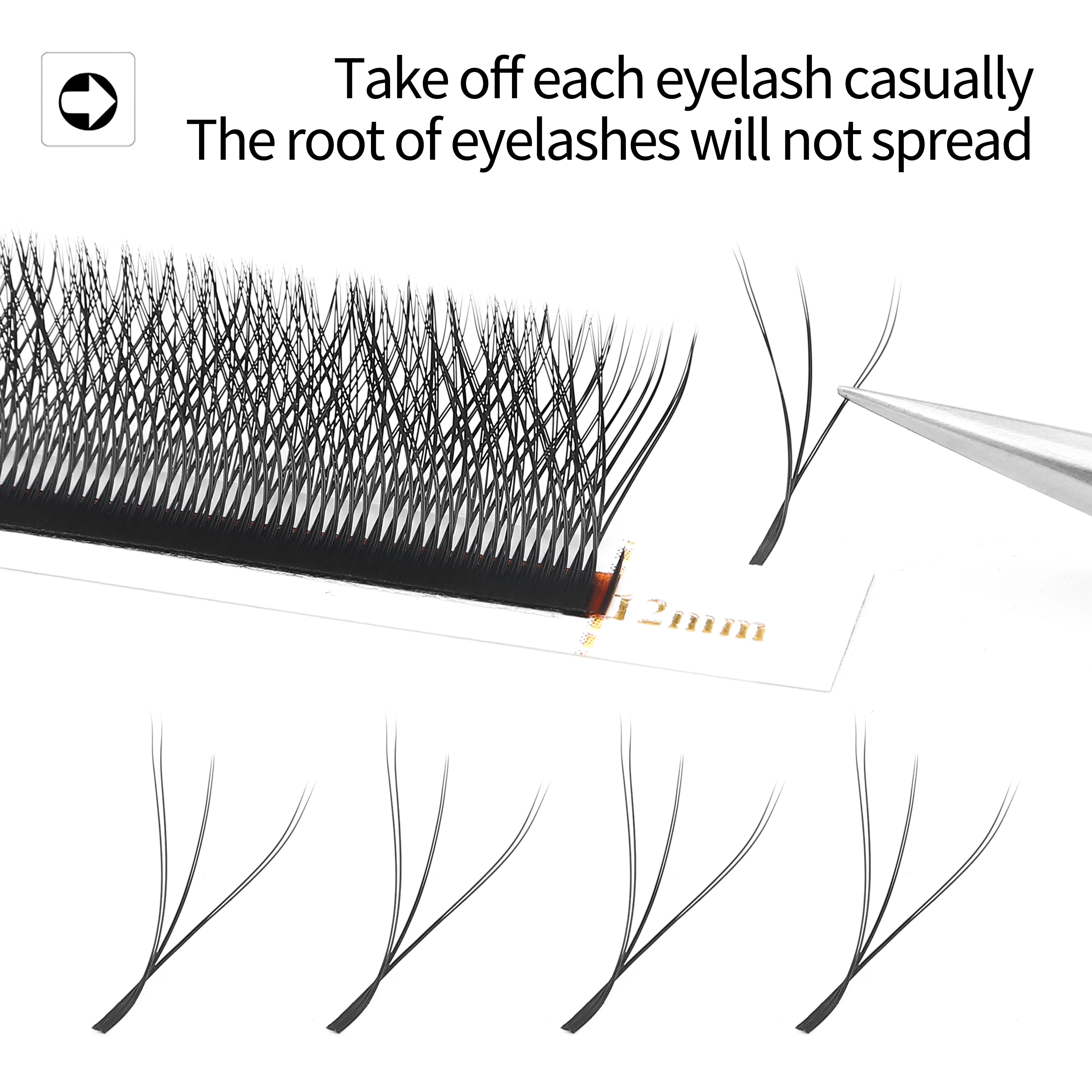 XIUSUZAKI L/LU/M Curl YY 3D 4D 5D W Eyelashes Extensions Soft Natural W Lashes Extensions Premade Volume Fans False Lashes Shop