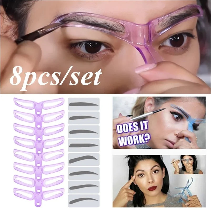 Set 12 Plantillas de Cejas Reutilizables