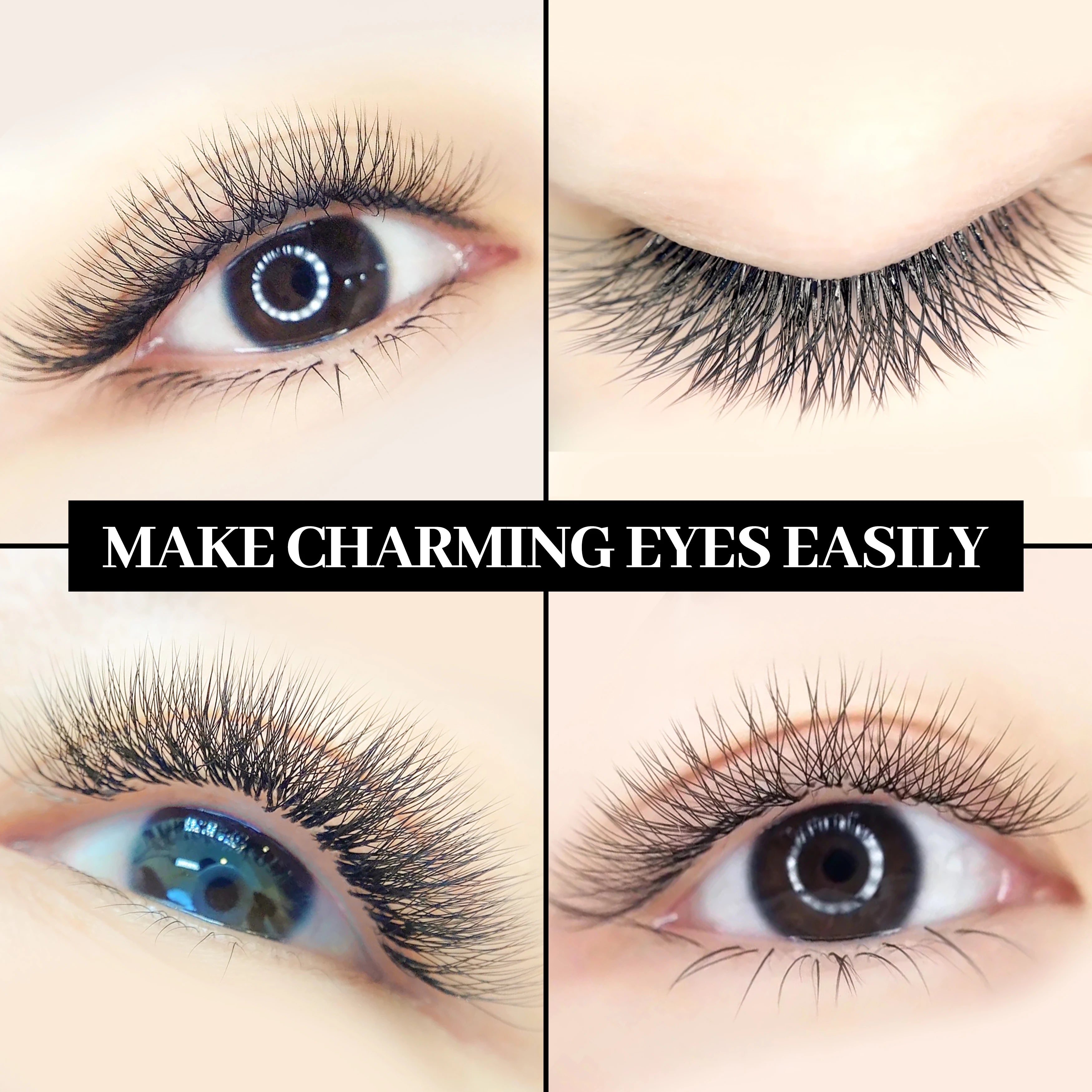 XIUSUZAKI L/LU/M Curl YY 3D 4D 5D W Eyelashes Extensions Soft Natural W Lashes Extensions Premade Volume Fans False Lashes Shop