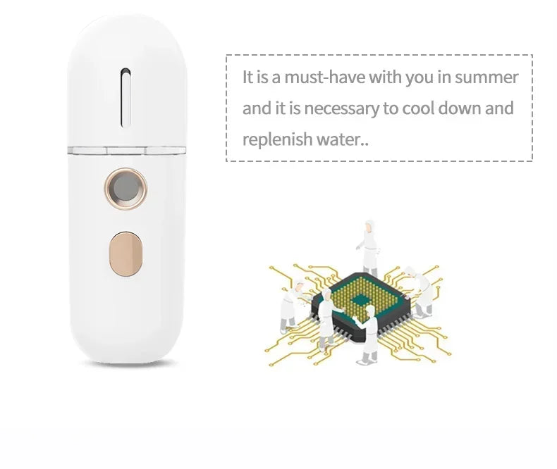 Nebulizador Facial Nano Portátil Recargable