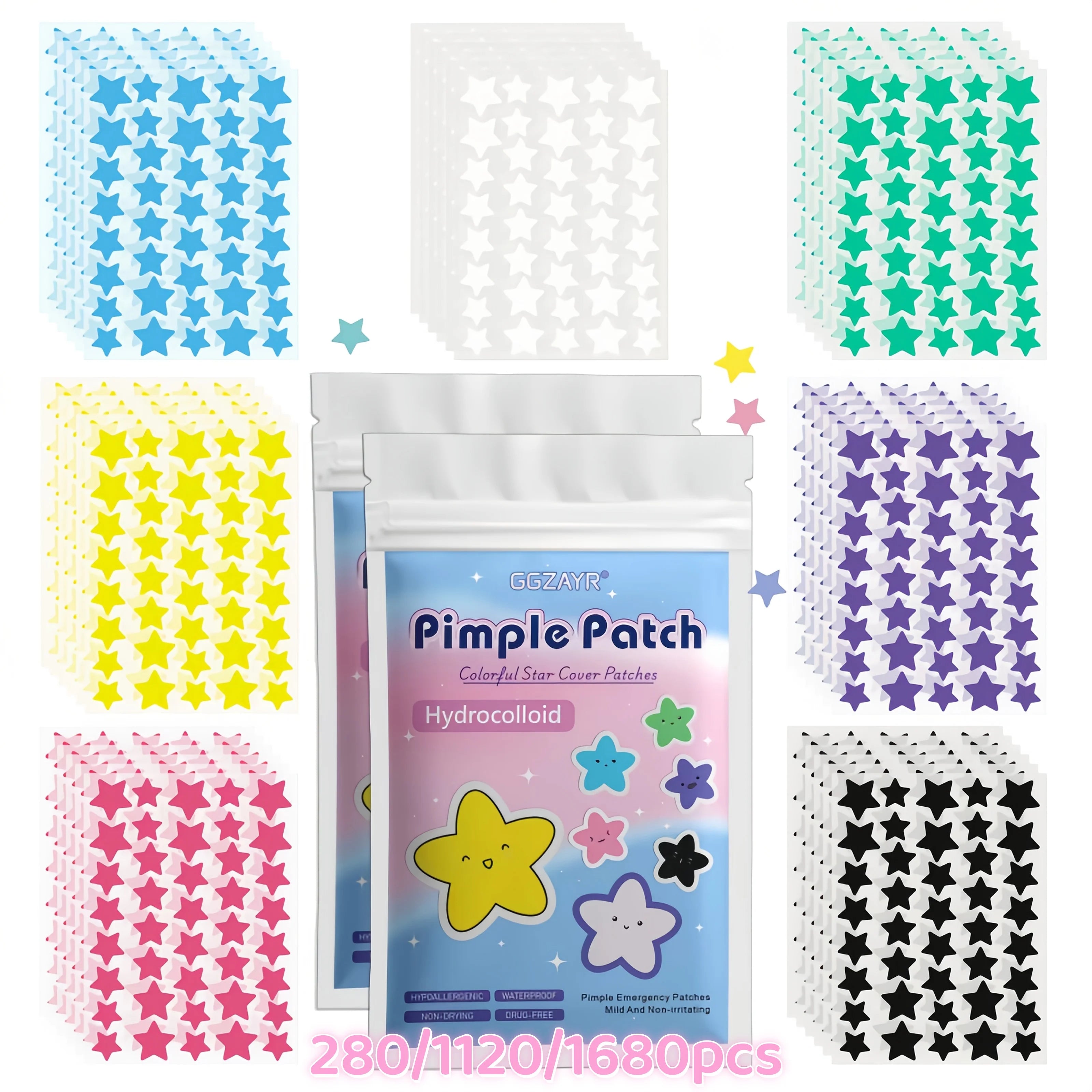 Parches para Granitos Estrella 7 Colores (mega pack)
