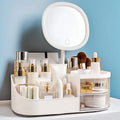Organizador de cosméticos con espejo LED