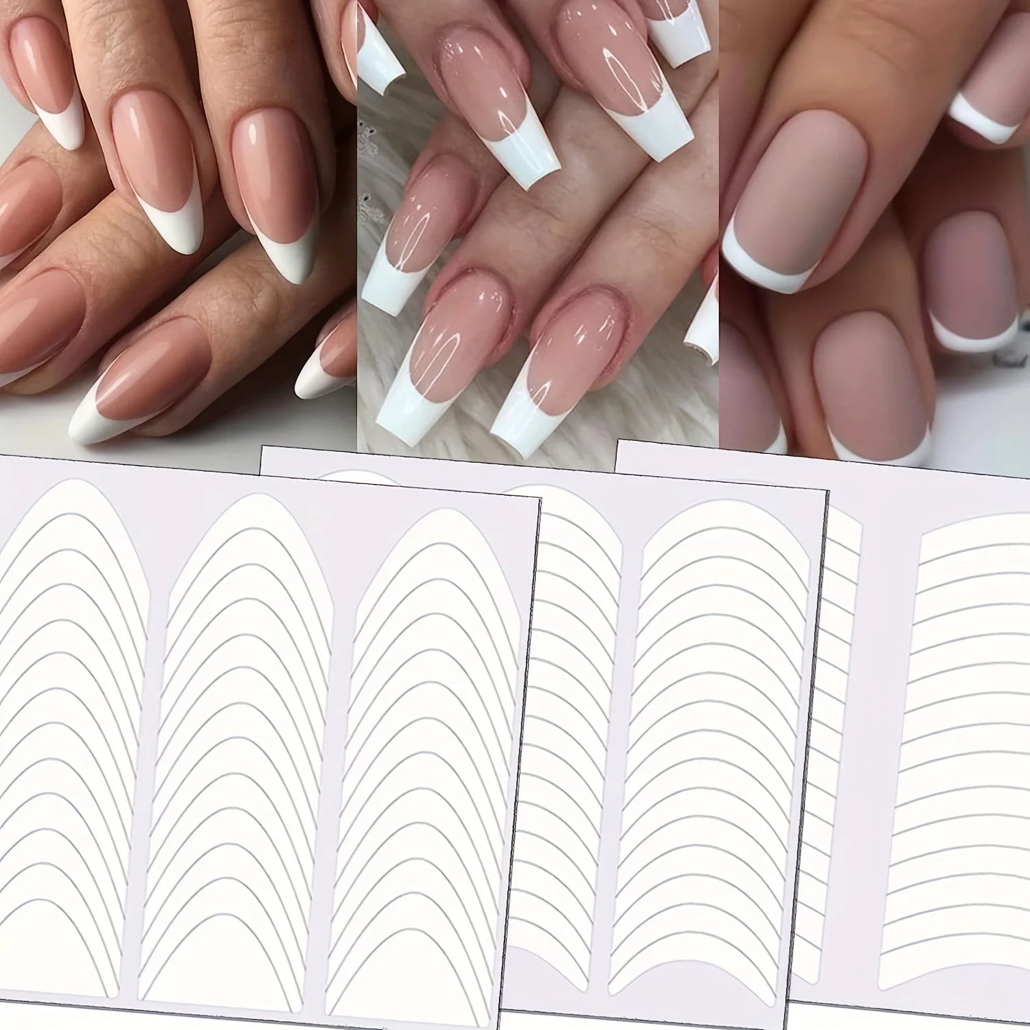 Guias Adhesivas para Manicura Francesa