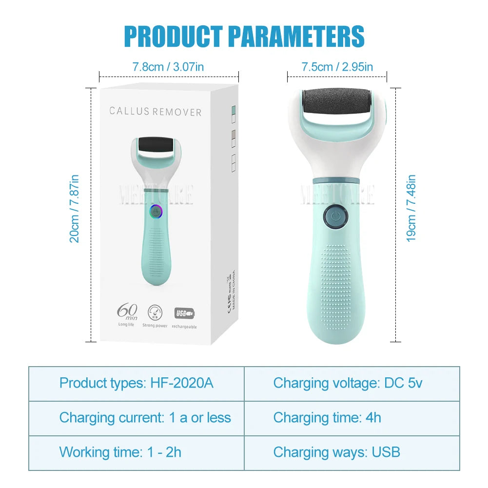 Lima Eléctrica de Pies Recargable USB