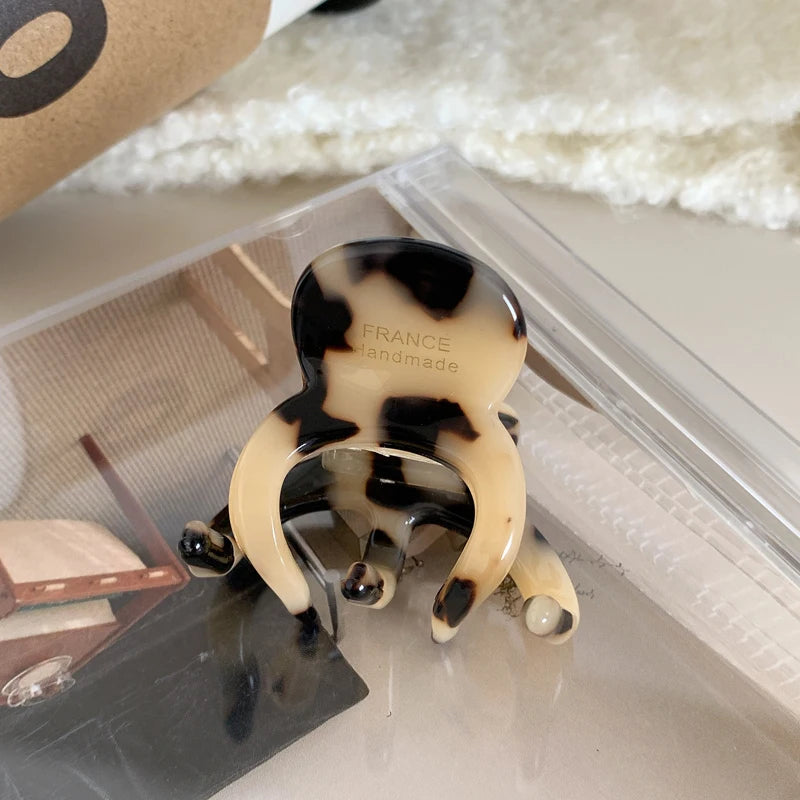 Pinza para el Pelo de Acetato Dorada Estilo Pulpo