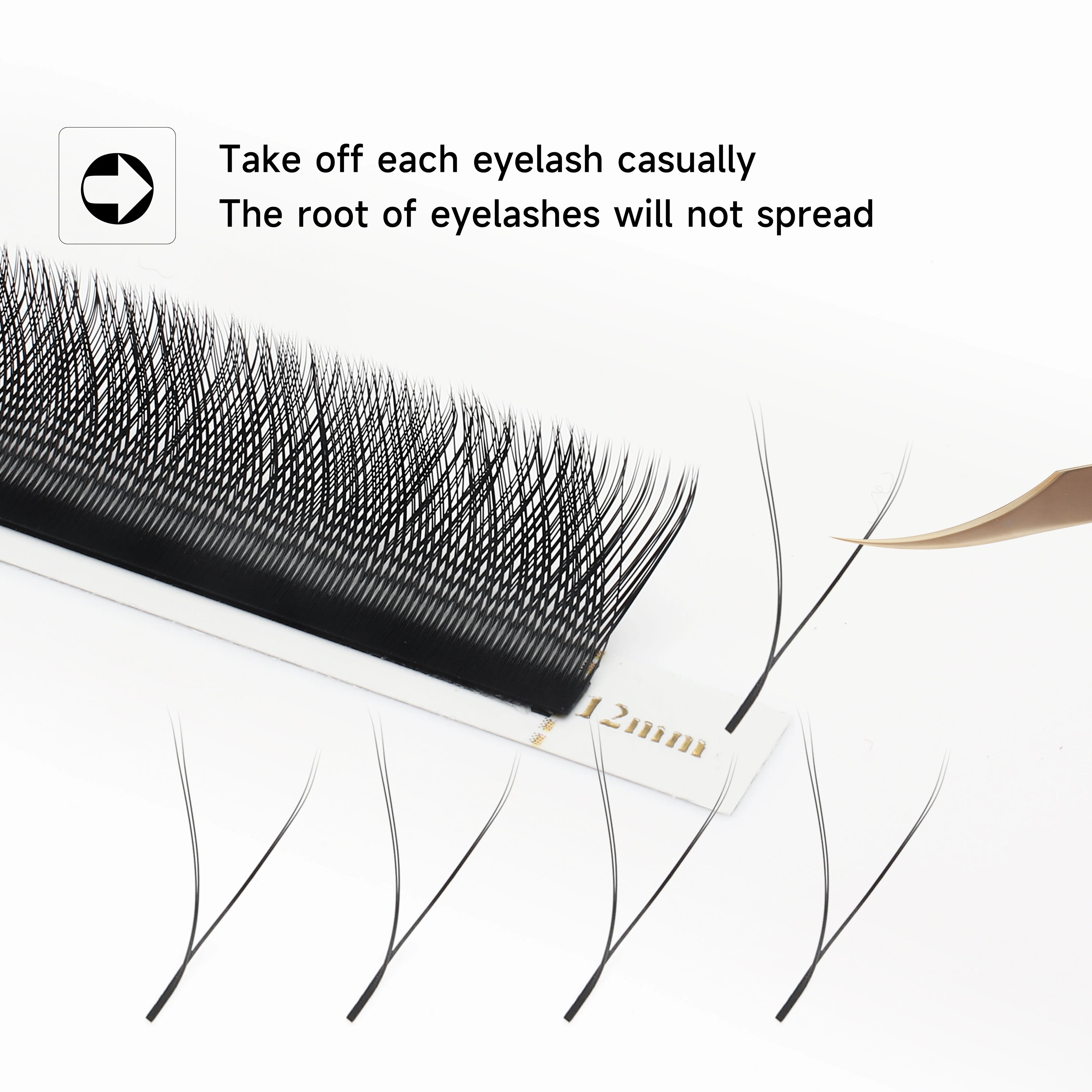 XIUSUZAKI L/LU/M Curl YY 3D 4D 5D W Eyelashes Extensions Soft Natural W Lashes Extensions Premade Volume Fans False Lashes Shop