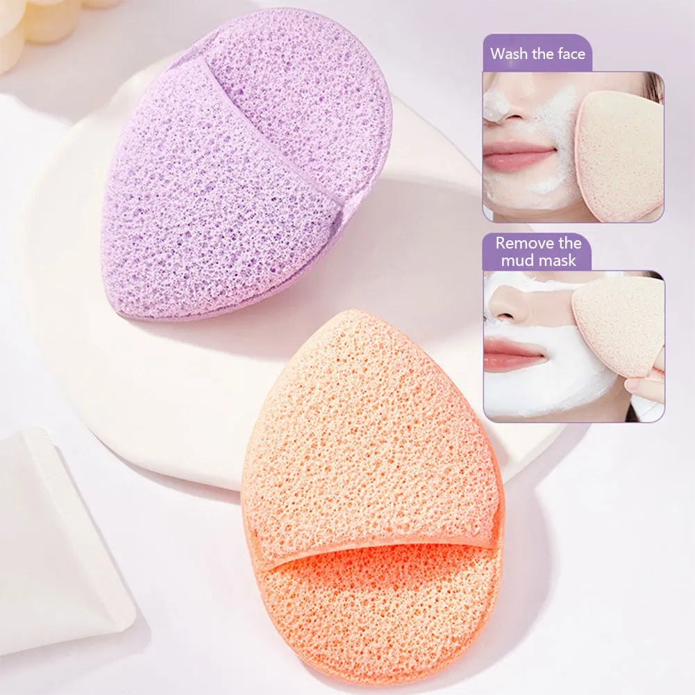 1/12Pcs 6 Colors Hemisphere Natural Konjac Sponge Cosmetic Puff Face Cleaning Sponge Face Washing Flutter Makeup Tools