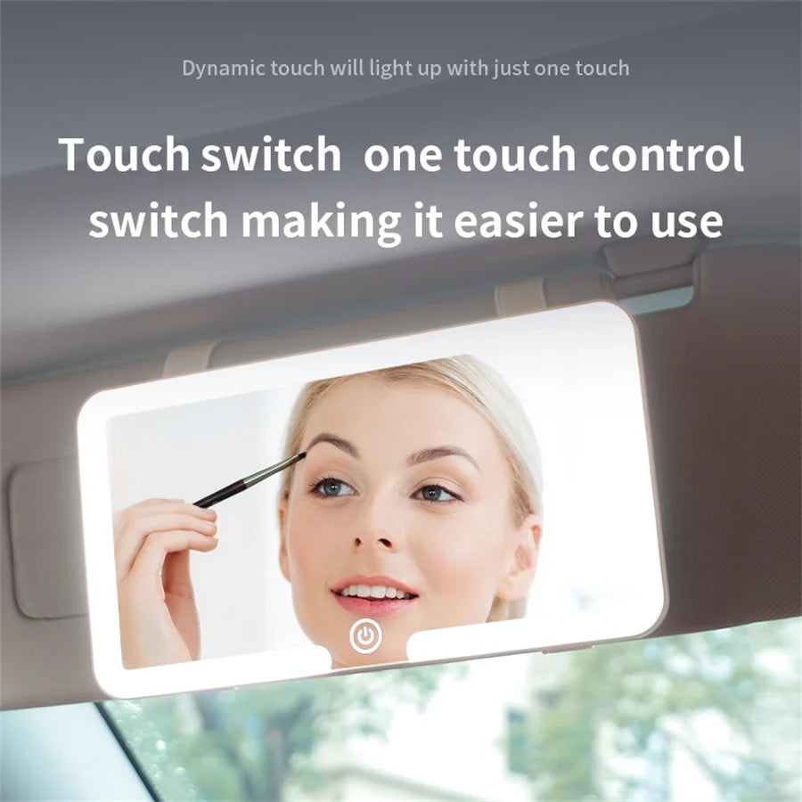 Espejo LED con clip para parasol de coche