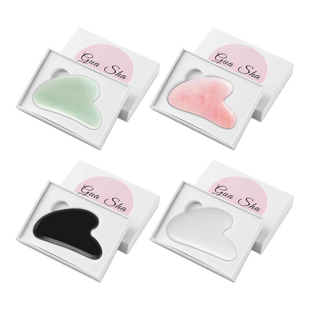 Gua Sha de Cuarzo Rosa Natural
