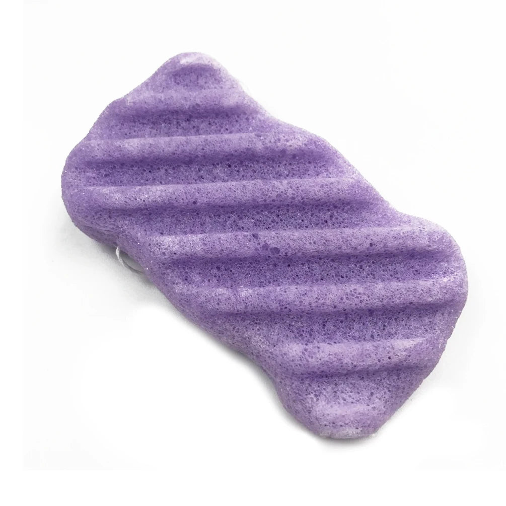 1/12Pcs 6 Colors Hemisphere Natural Konjac Sponge Cosmetic Puff Face Cleaning Sponge Face Washing Flutter Makeup Tools