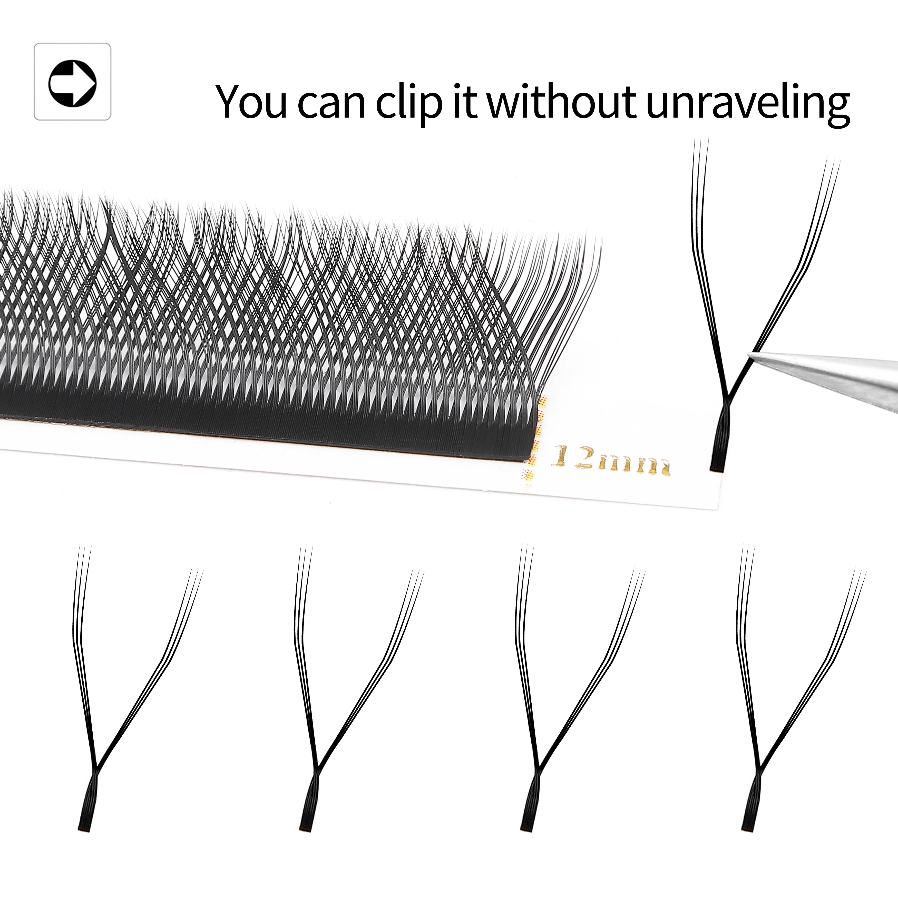 XIUSUZAKI L/LU/M Curl YY 3D 4D 5D W Eyelashes Extensions Soft Natural W Lashes Extensions Premade Volume Fans False Lashes Shop