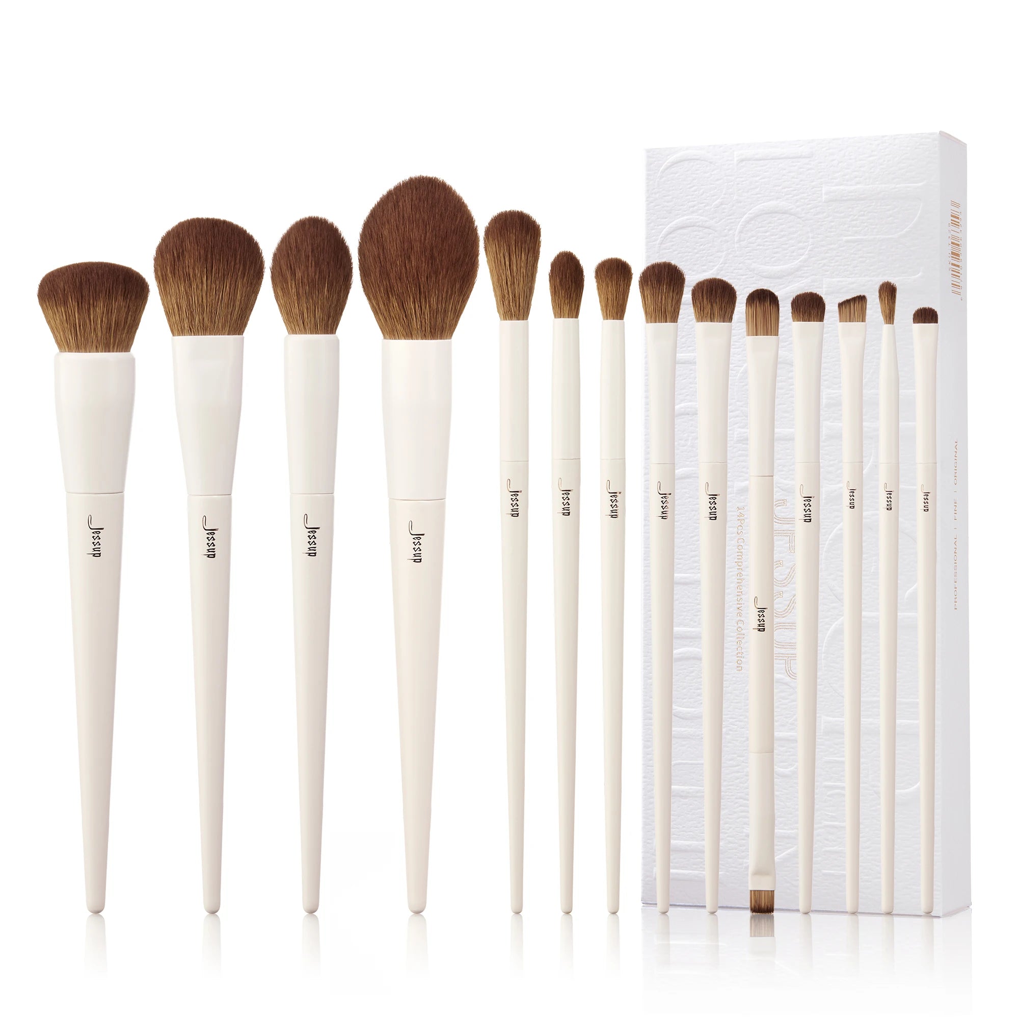 Set Premium 14 Brochas Negras con Estuche Magnetico