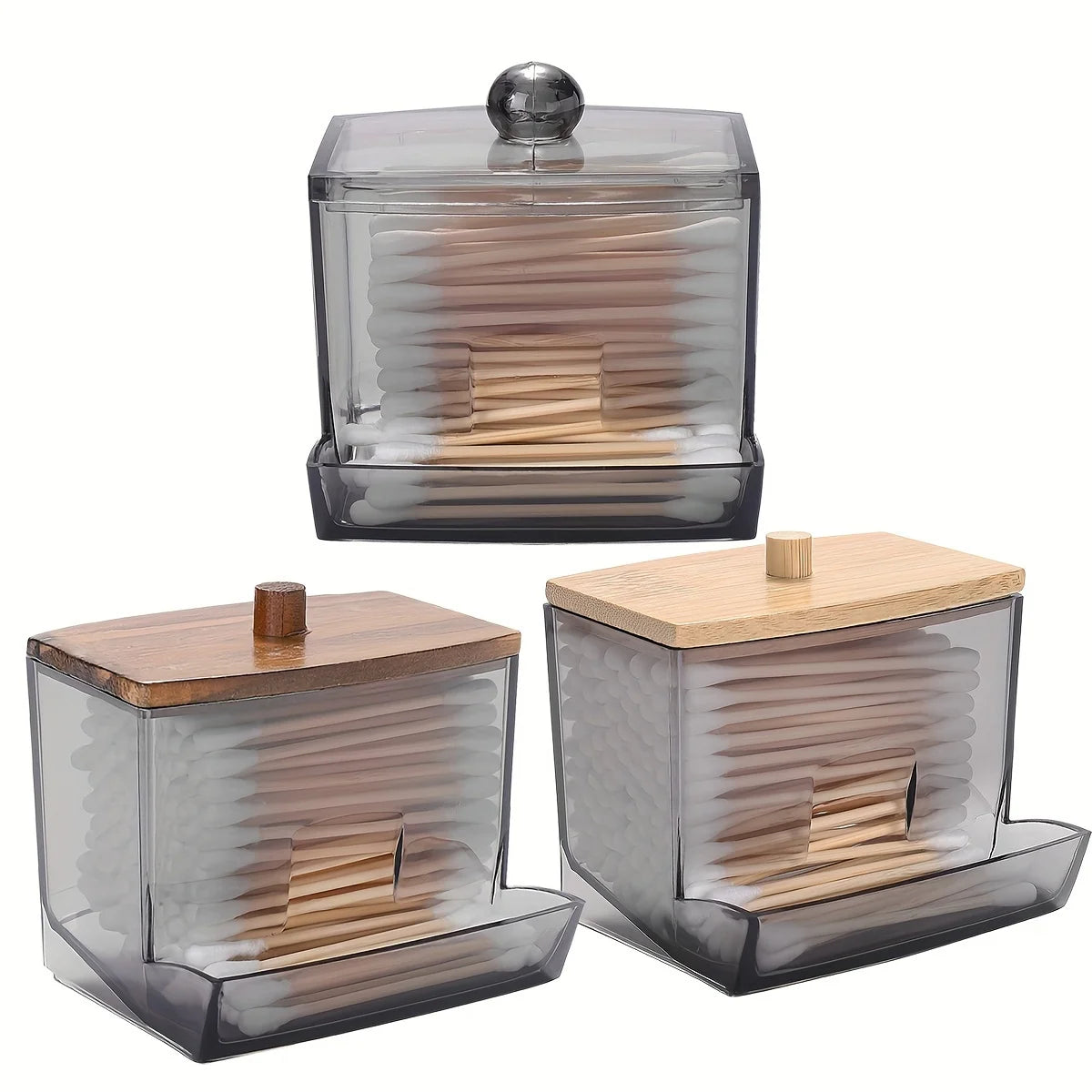 Dispensador Acrílico de Algodón y Bastoncillos