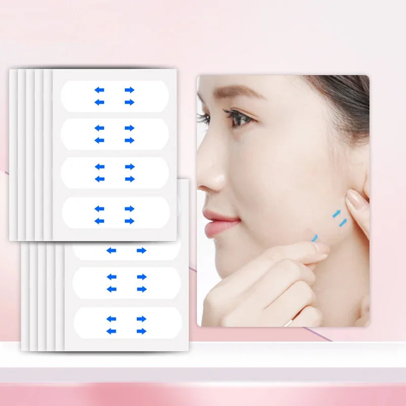 40-120PCS V-Shape Face Wrinkle Sagging Skin Adhesive Tape Lifting Face Stickers Invisible Transparent Thin Face Patche Lift Tool