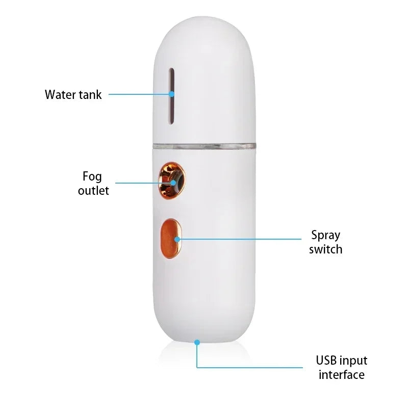 Nebulizador Facial Nano Portátil Recargable