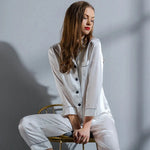 Pijama de seda de morera · conjunto de manga larga