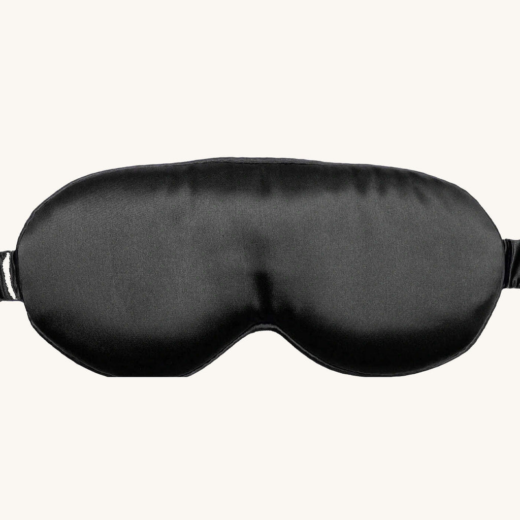 Antifaz de seda 3D con cavidades para los ojos en color negro