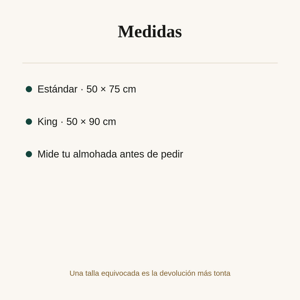 Funda de almohada de seda de morera de 19 momme: medidas y tallas