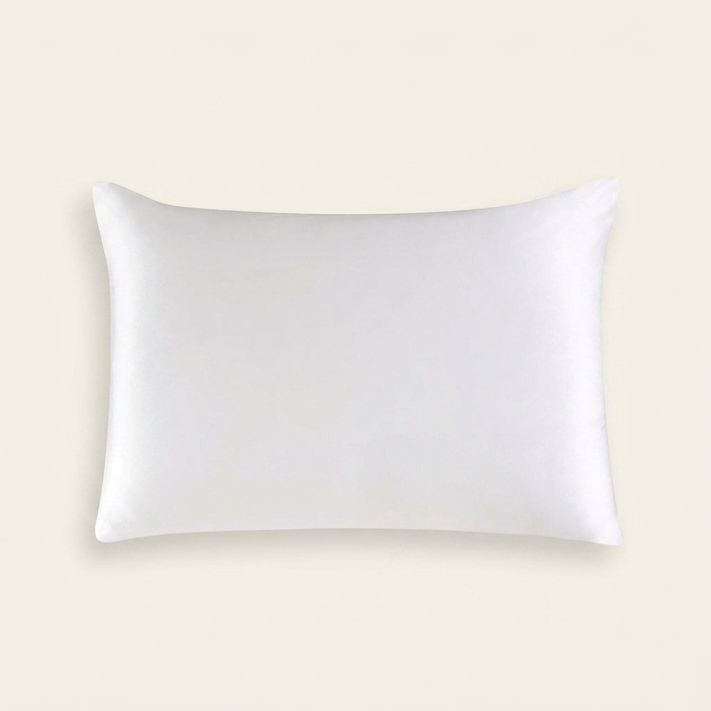 Funda de almohada de seda de morera en color marfil