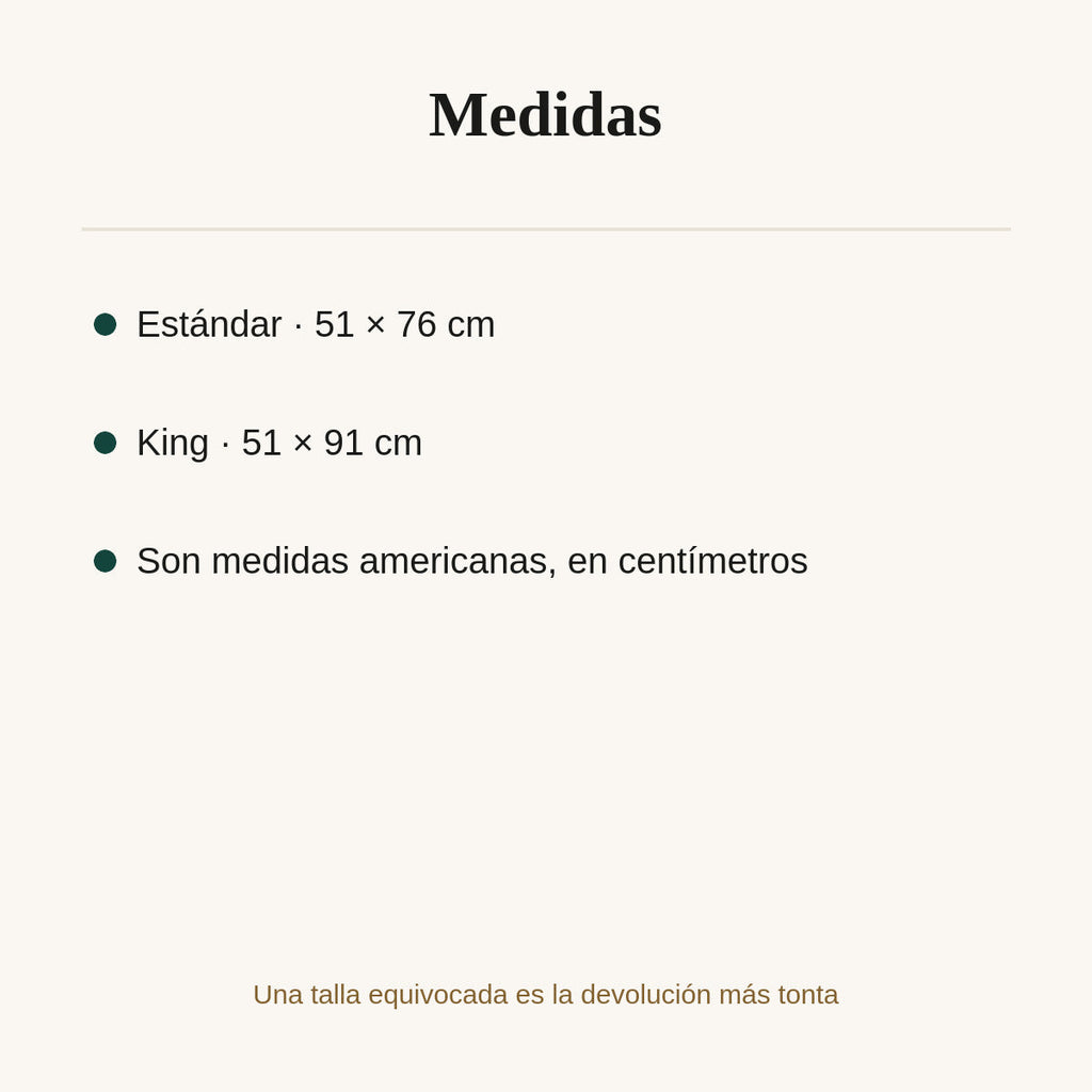Funda de almohada de seda de morera de 22 momme: medidas y tallas