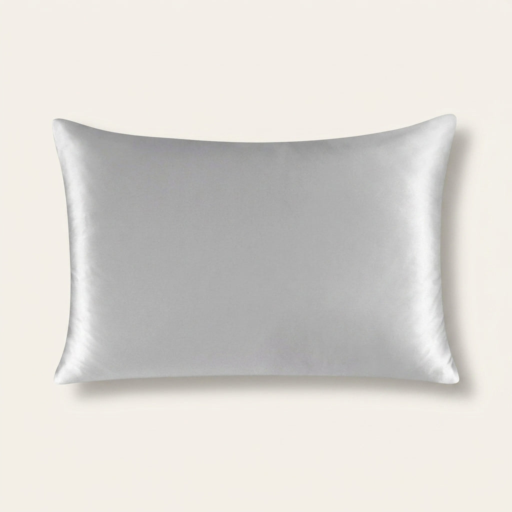 Funda de almohada de seda de morera de 22 momme en color perla