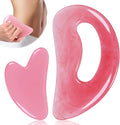 Gua Sha de Cuarzo Rosa Corazón