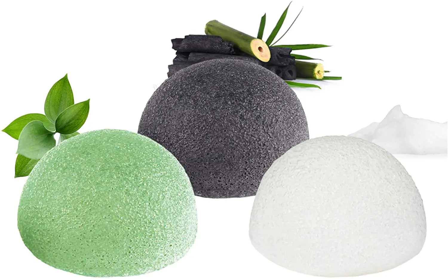 Esponja Konjac con Carbón de Bambú