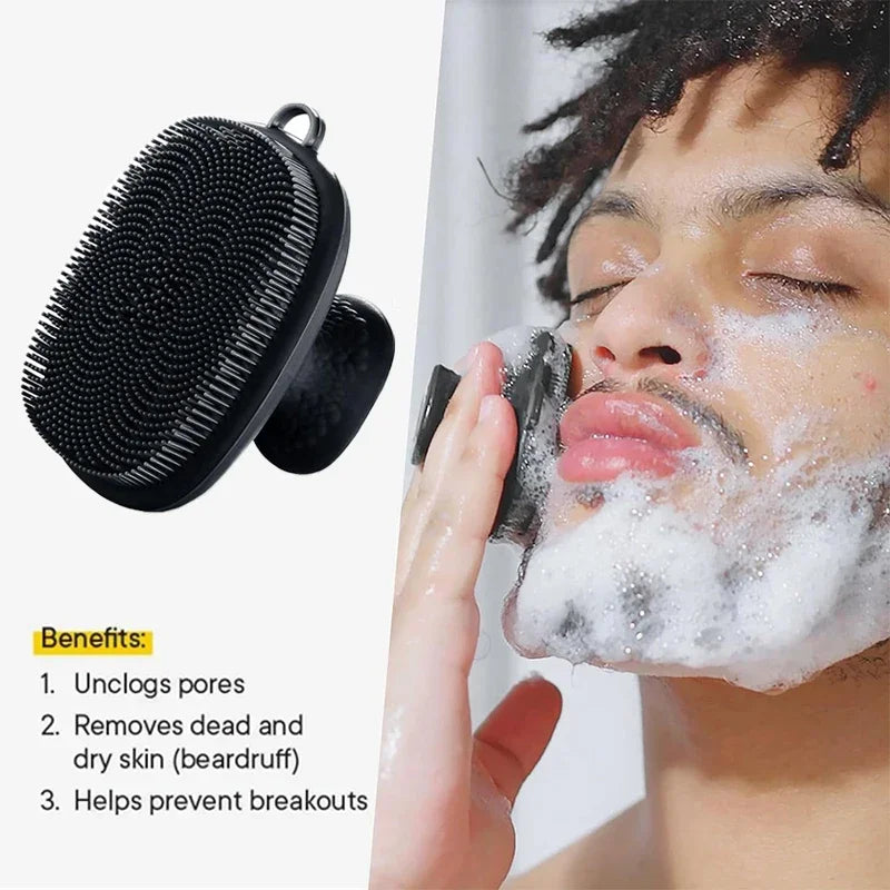 Cepillo Facial 2 en 1 Silicona y Fibras Suaves