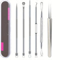 Kit de Extractores de Puntos Negros de Acero Inoxidable (6 piezas)