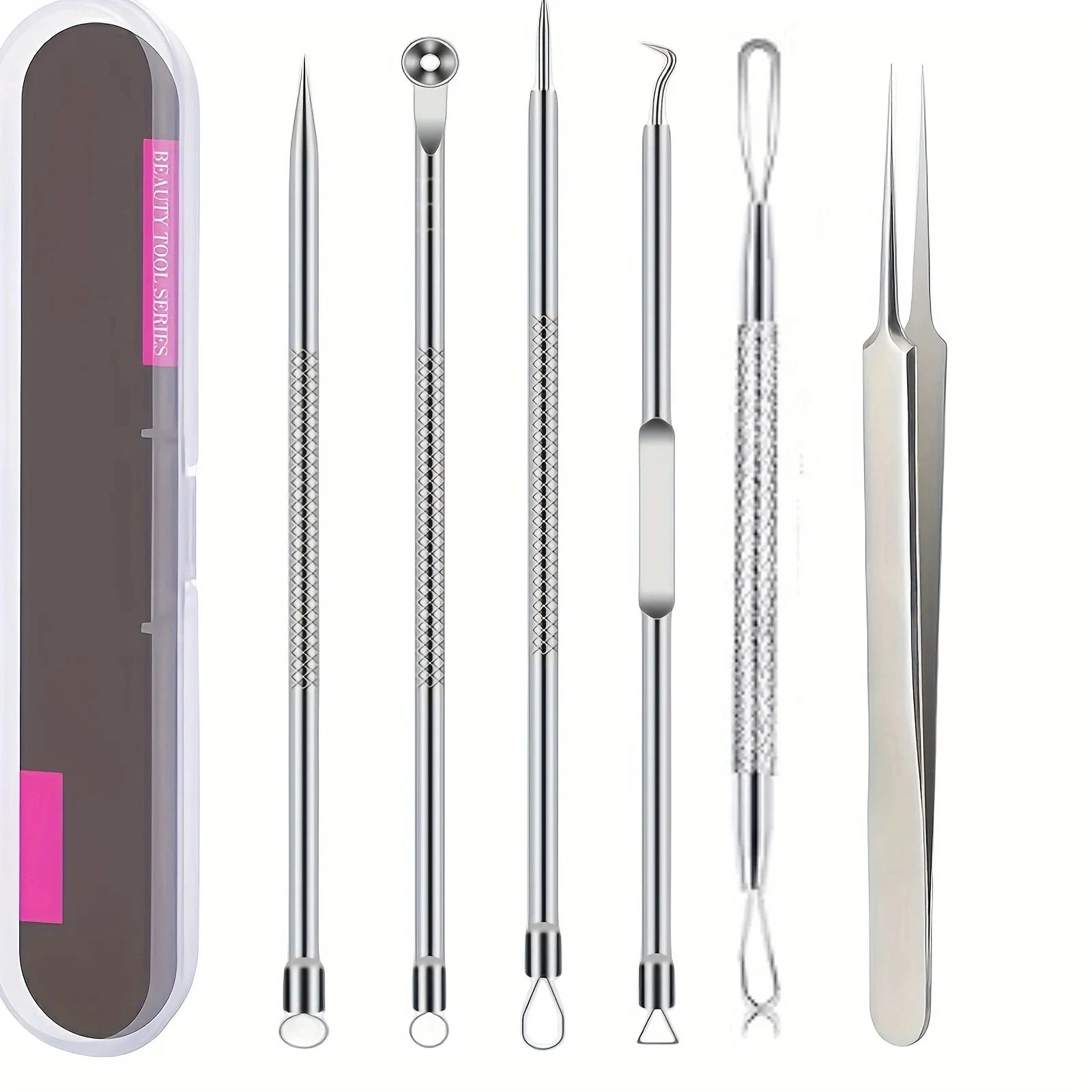 Kit de Extractores de Puntos Negros de Acero Inoxidable (6 piezas)
